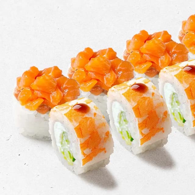 Філадельфія лосось + креветка рол