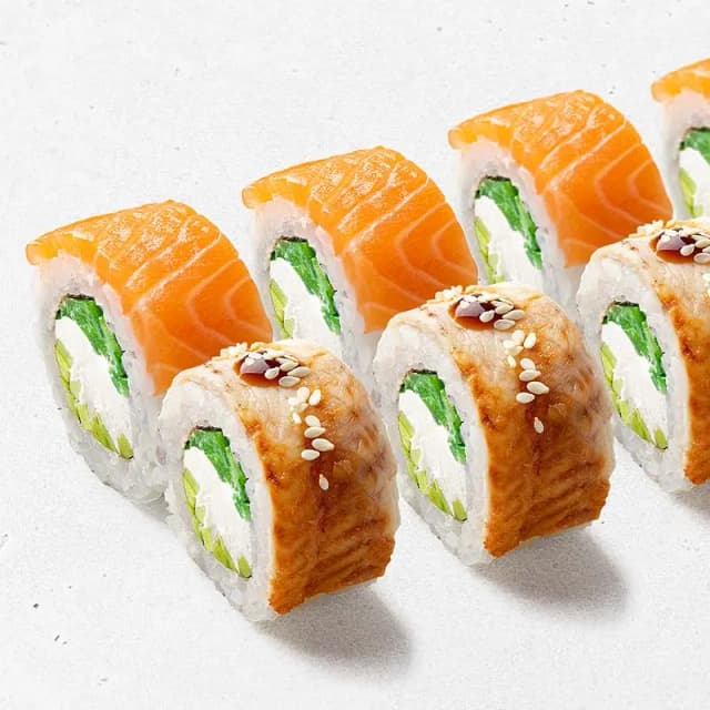 Філадельфія лосось + вугор рол